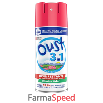 oust 3 in 1 fresh garden disinfettante superfici e tessuti d'arredo 400 ml