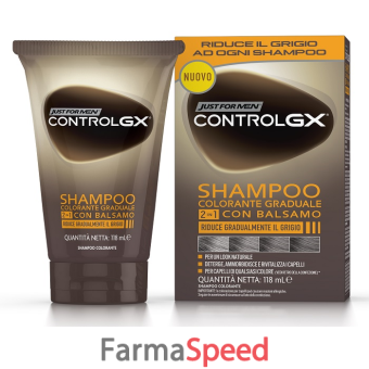 just for men control gx shampoo colorante graduale 2 in 1 con balsamo 150 ml