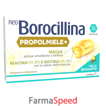 neoborocillina propolmiele+ miele/eucalipto 16 pastiglie