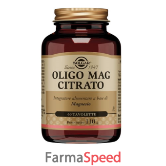 oligo mag citrato solgar 60 tavolette