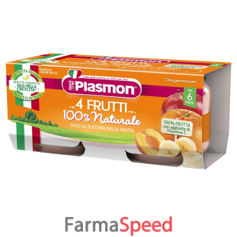 plasmon omogeneizzato 4 frutti 2 x 80 g