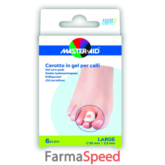 master-aid foot care cerotto gel calli taglia l 6 pezzi