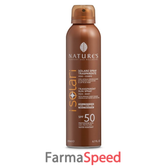 natures i solari spray trasparente spf50 200 ml