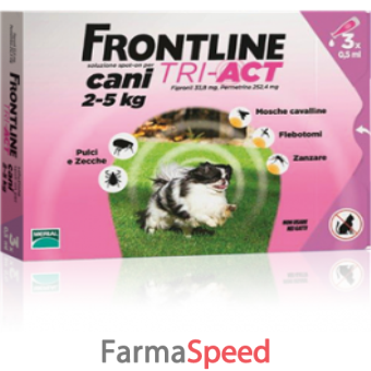 frontline tri-act cani piccoli 3 pipette 0,5ml 