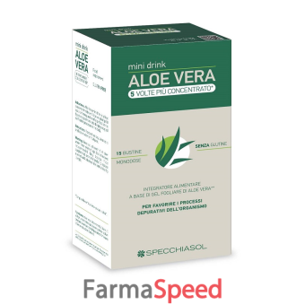 aloe vera mini drink 5 volte piu' concentrato 15 bustine da 10 ml