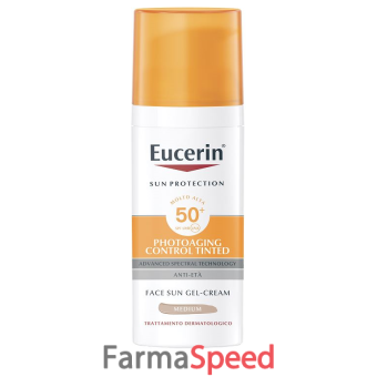 eucerin sun photoaging control tinted gel creme spf50+ medium 50 ml