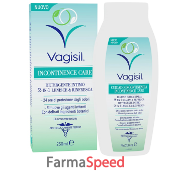 vagisil incontinence care detergente intimo 2in1 lenisce & rinfresca 250 ml