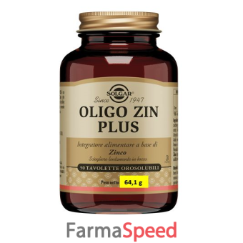 oligo zin plus solgar 50 tavolette