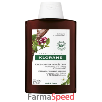 klorane shampoo chinina-stella alpina bio 200 ml