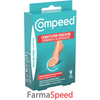 compeed cerotto vesciche dita dei piedi 9 pezzi 