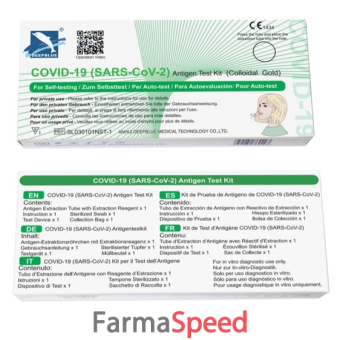 test antigenico rapido covid-19 deepblue autodiagnostico determinazione qualitativa antigeni sars-cov-2 in tamponi nasali mediante immunocromatografia