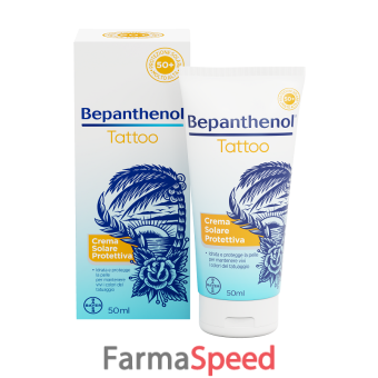 bepanthenol tattoo crema solare protettiva spf50+ 50 ml