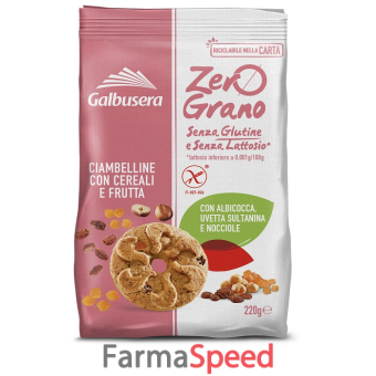 zerograno frollini cereali frutta 220 g