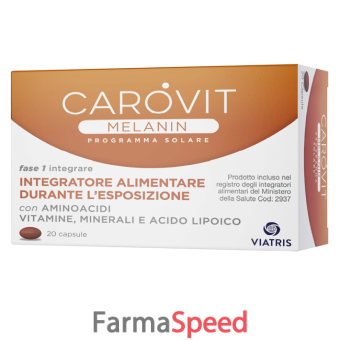 carovit melanin programma solare 20 capsule