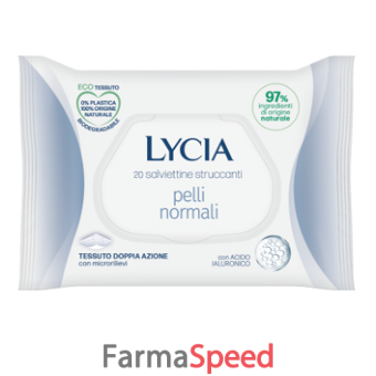 lycia salviettine struccanti pelli normali 20 pezzi