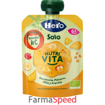 hero baby solo pouch nutri vita carota ananas banana 100 g