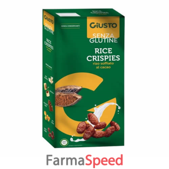 giusto senza glutine rice crispies cacao 250 g