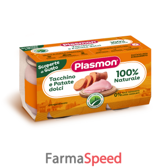 plasmon omogeneizzati tacchino patate dolci 2 pezzi da 120 g