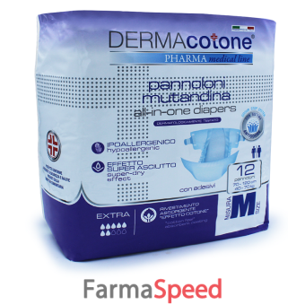 pannolone mutandina per incontinenza dermacotone m 12 pezzi