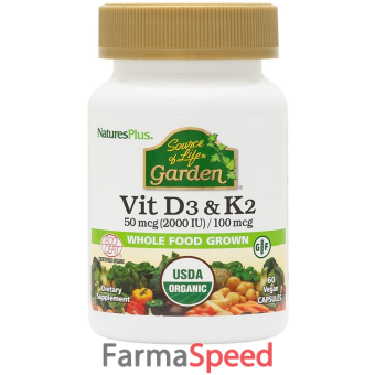 vitamina d3 & k2 50mcg 2000ui/100mcg 60 capsule