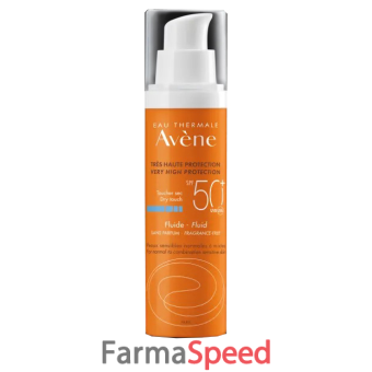 avene sol fluido spf50+ senza profumo nuova formula 50 ml