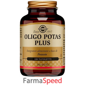 oligo potas plus solgar 100 tavolette