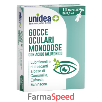 unidea gocce oculari 10 flaconcini monodose da 0,5 ml