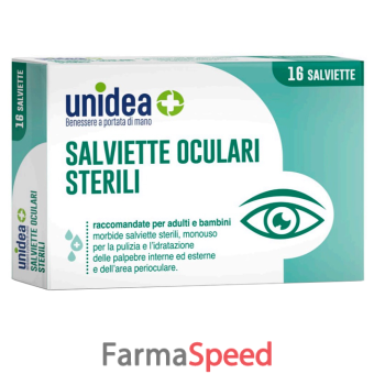 salviette oculari unidea 16 pezzi monouso