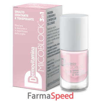 dermovitamina micoblock 3in1 smalto idratante e traspirante rosa chiaro 5 ml