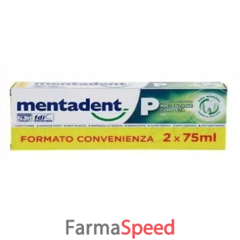 mentadent p 2 x 75 ml bitubo promo