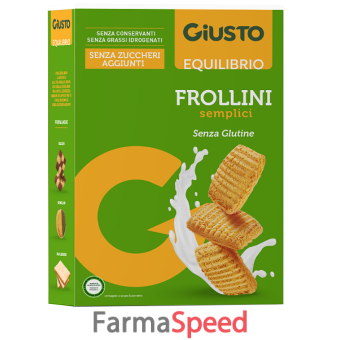 giusto senza glutine frollini semplici 250 g