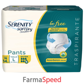 serenity pants sd sensitive be free extra l 14 pezzi