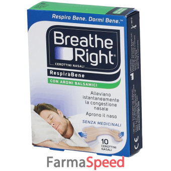 cerotti nasali breath right balsamici 10 pezzi