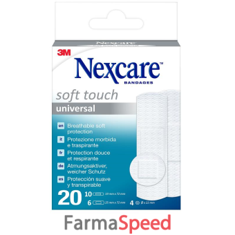 cerotto nexcare soft touch 20 pezzi assortiti