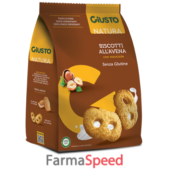 giusto senza glutine biscotti avena con nocciole 250 g