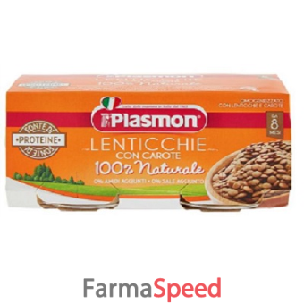 plasmon omogeneizzato lenticchie 2 x 80 g