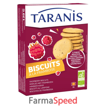 taranis biscotti frollini al lampone 120 g