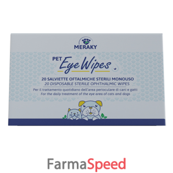 pet eye wipes salviette oftalmiche sterili 20 pezzi