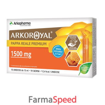 arkoroyal pappa reale 1500mg senza zucchero 10 flaconcini da 15 ml