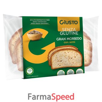 giusto senza glutine gran morbido semi 300 g