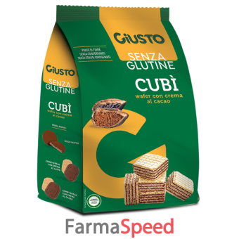 giusto senza glutine cubi' wafer cacao 250 g