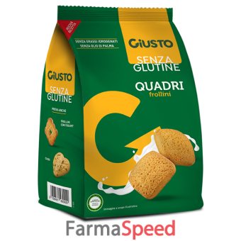 giusto senza glutine quadri frollini 200 g