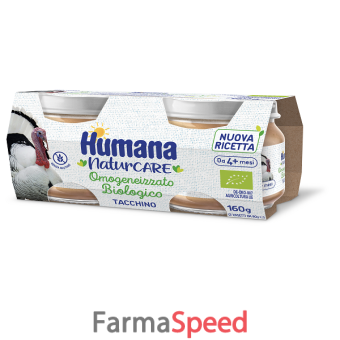 humana omogeneizzato tacchino bio 2 vasetti da 80 g