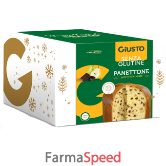 giusto senza glutine panettone pere e cioccolato 500 g