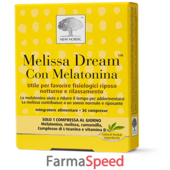 melissa dream con melatonina 30 compresse