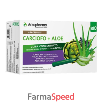 arkofluidi carciofo+aloe vera 20 flaconcini 200 g