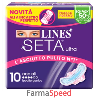 lines seta ultra assorbenti ali 10 pezzi