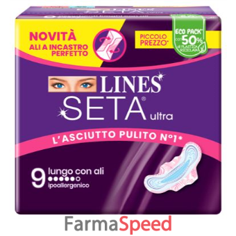 lines seta assorbenti ultra lungo ali 9 pezzi