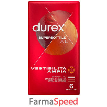 profilattico durex supersottile xl 6 pezzi