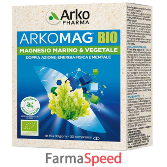 arkomag bio magnesio marino & vegetale 30 compresse